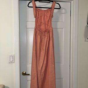 Elegant Coral Maxi Dress